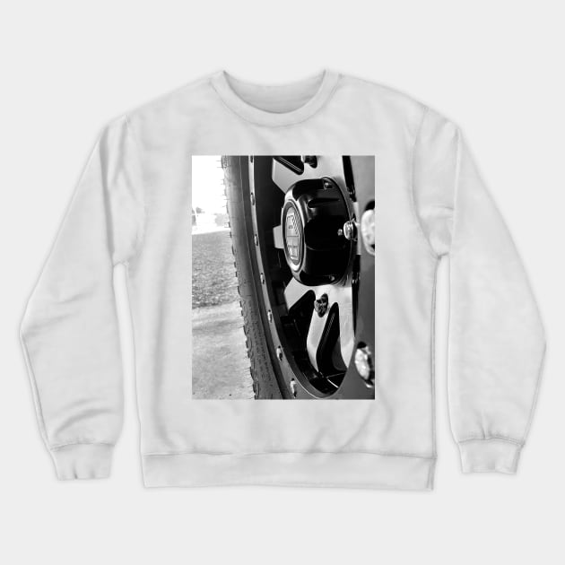 Black and White Tire Crewneck Sweatshirt by DarkAngel1200